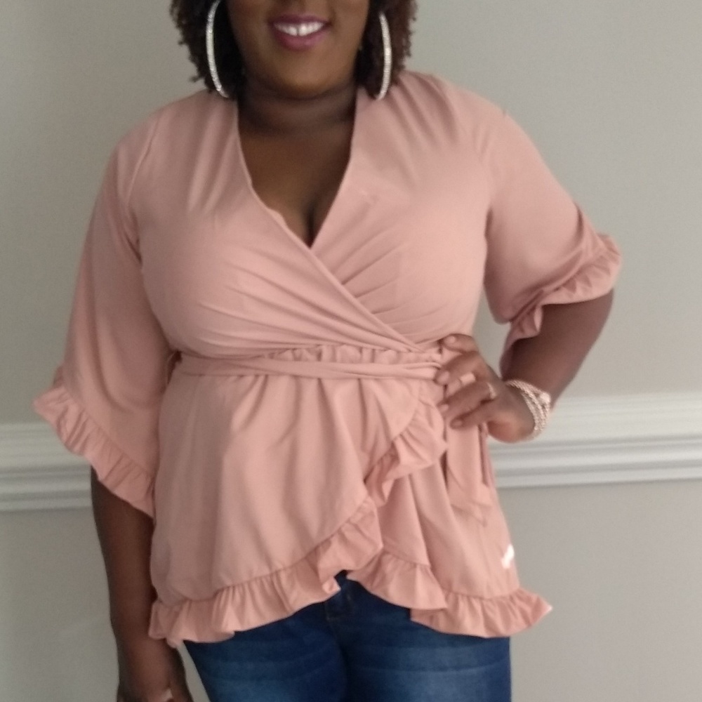 🇺🇸 wrap plus size top!
